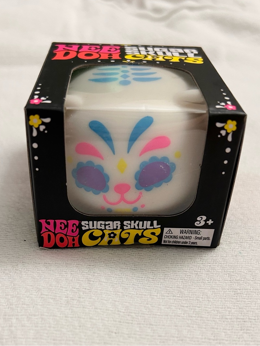 NEEDOH Sugar Skull Cat - Blue, Pink and purple cat squish